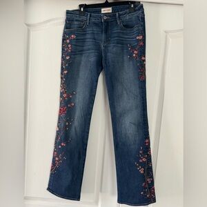 DRIFTWOOD Floral Embroidered Jeans